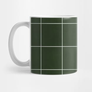 Large Grid Pattern - Deep Green Mug